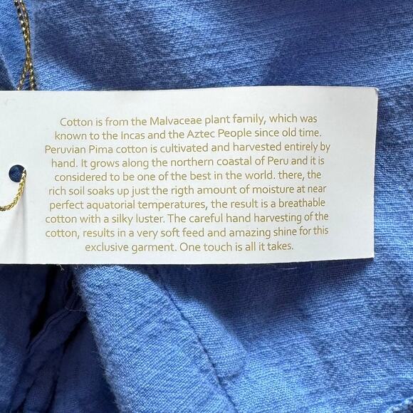 Blanco by Nature Periwinkle Blue Cotton Tiered V-Neck Maxi Dress NEW Size XL - Picture 8 of 10